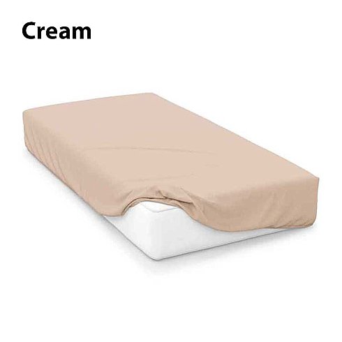 Cream 18" Ultra Deep Egyptian Cotton Fitted Sheets