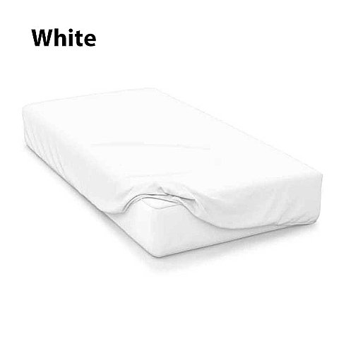 White 18" Ultra Deep Egyptian Cotton Fitted Sheets