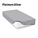 Platinum Silver 1000 Count Extra Deep Egyptian Cotton Fitted Sheets